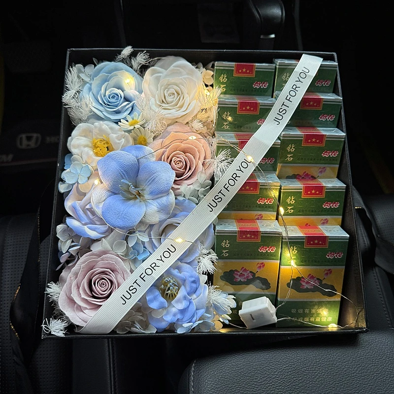 圣诞礼物永生花盒手工DIY材料包送男朋友生日礼物情人节七夕520花