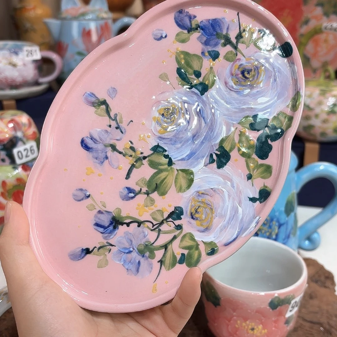 景德镇手绘高温釉下彩陶瓷茶具