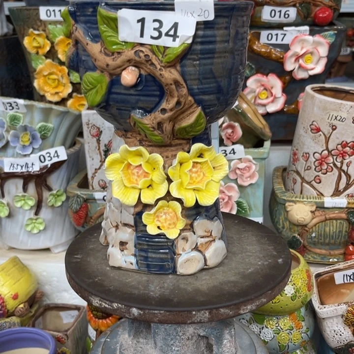 紫砂花盆粗陶材质多肉花盆