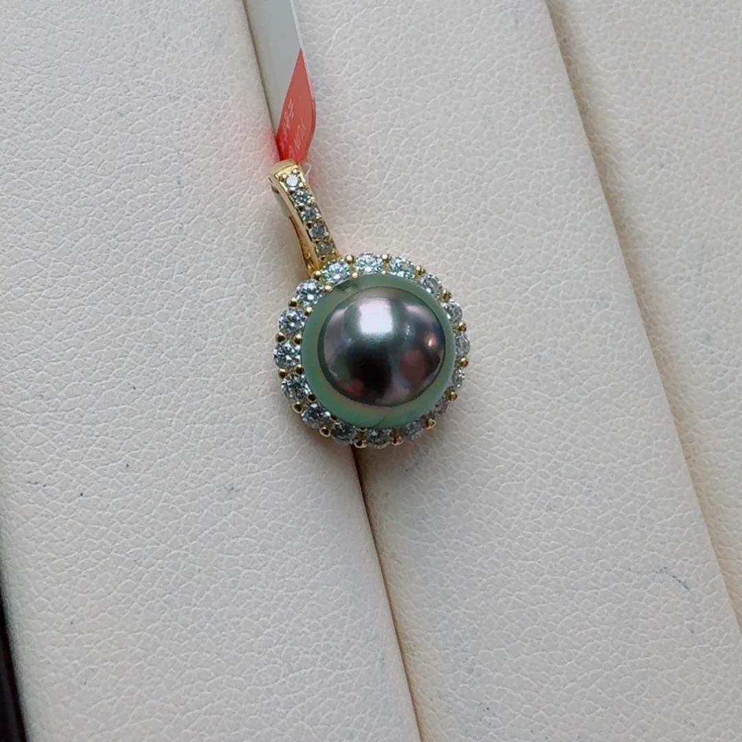 海水珍珠银S925镶嵌颈饰@@v503