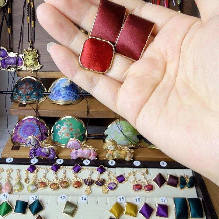 琉璃纯铜合金戒指耳钉