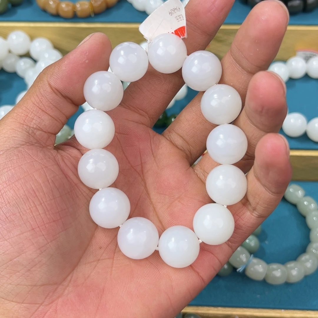 手串未镶嵌和田玉纯天然新疆和田玉且末天泰16mm