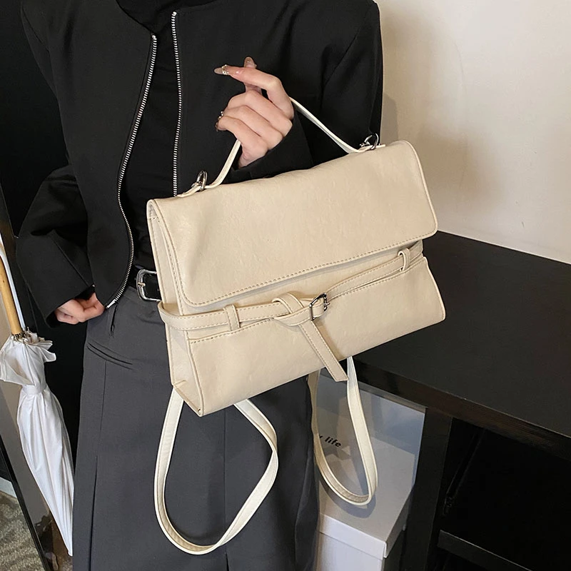 通勤复古大容量包包女2025新款春季百搭单肩斜挎包上班手提托特包