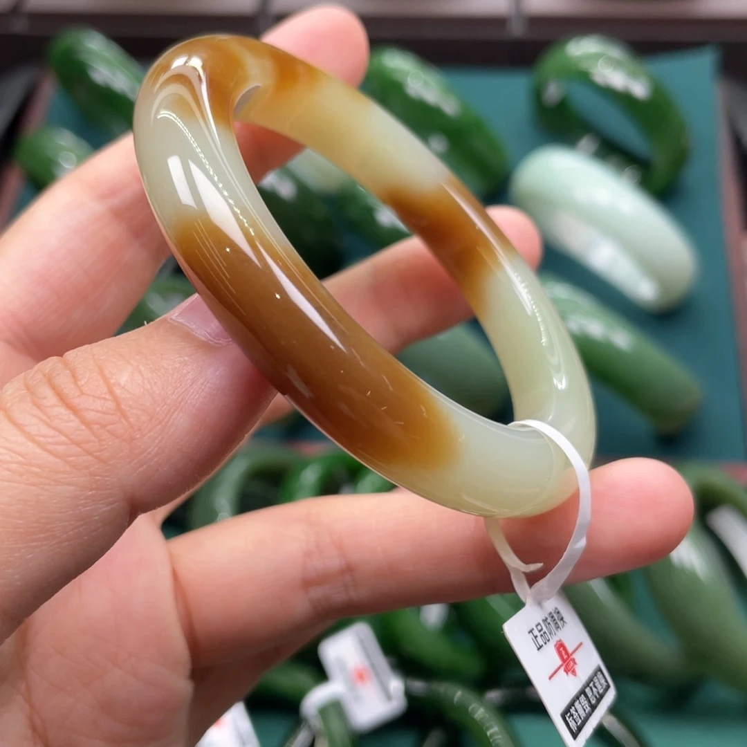 和田玉未镶嵌手镯5253