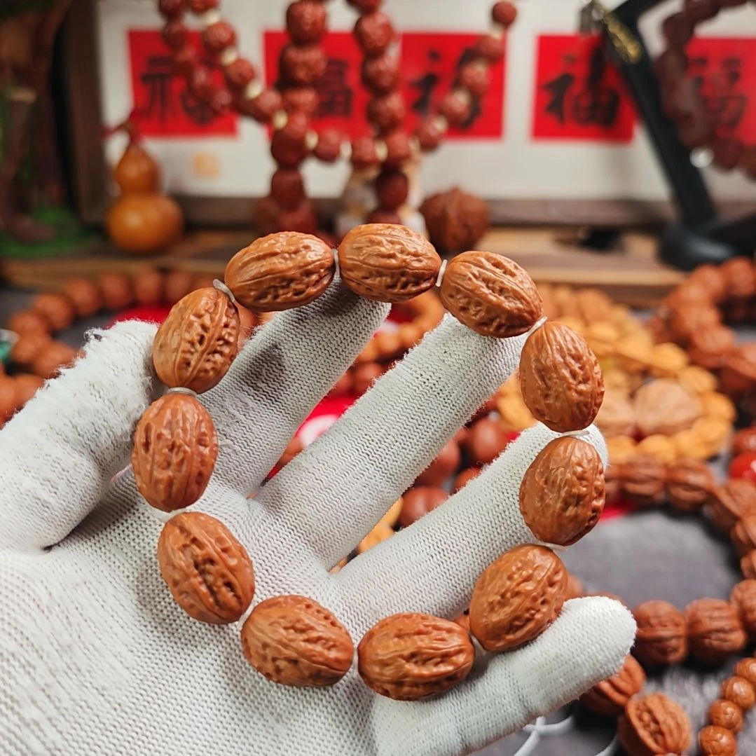 文玩核桃手串小枣手串楸子核桃手持