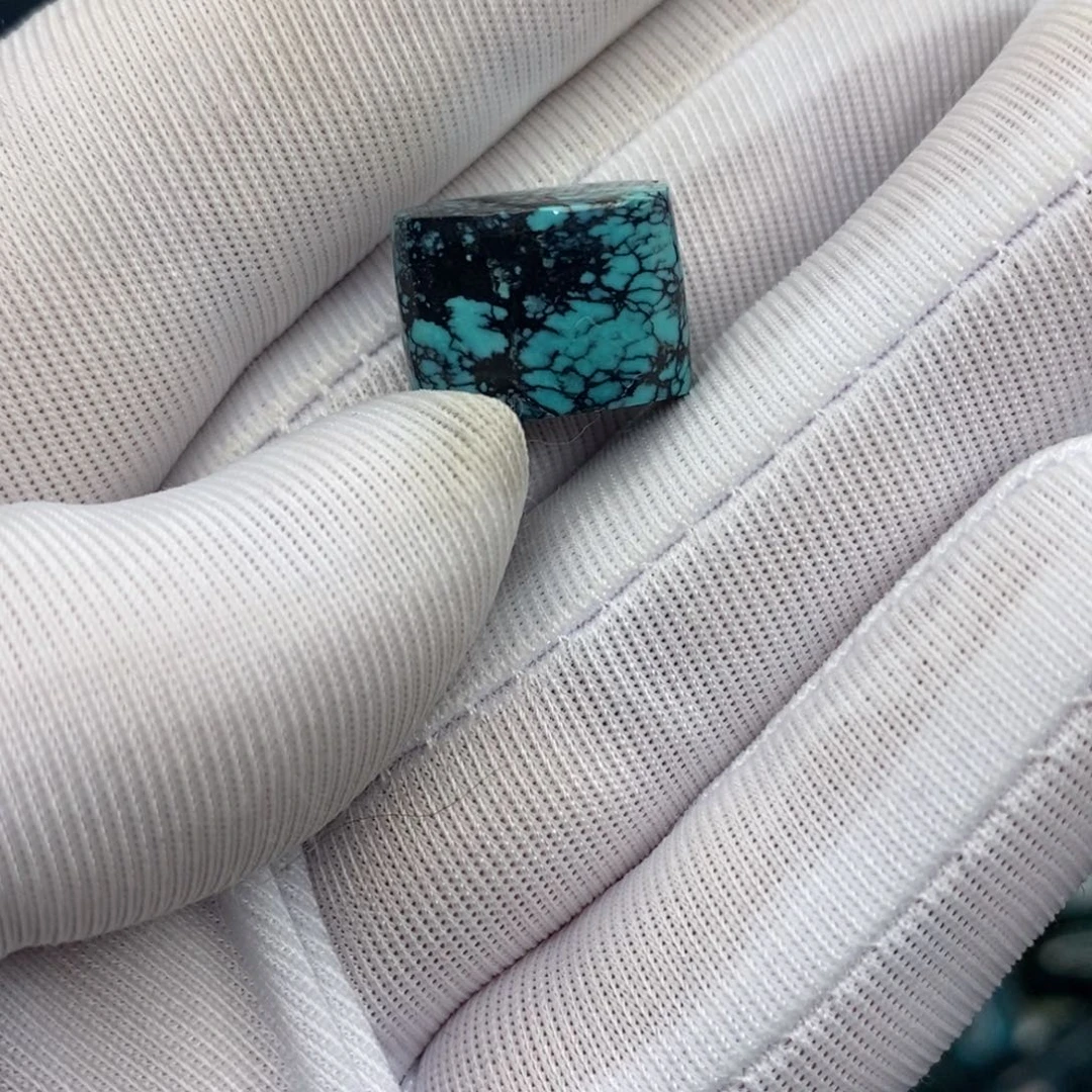 无非金属特色蓝花背云一枚