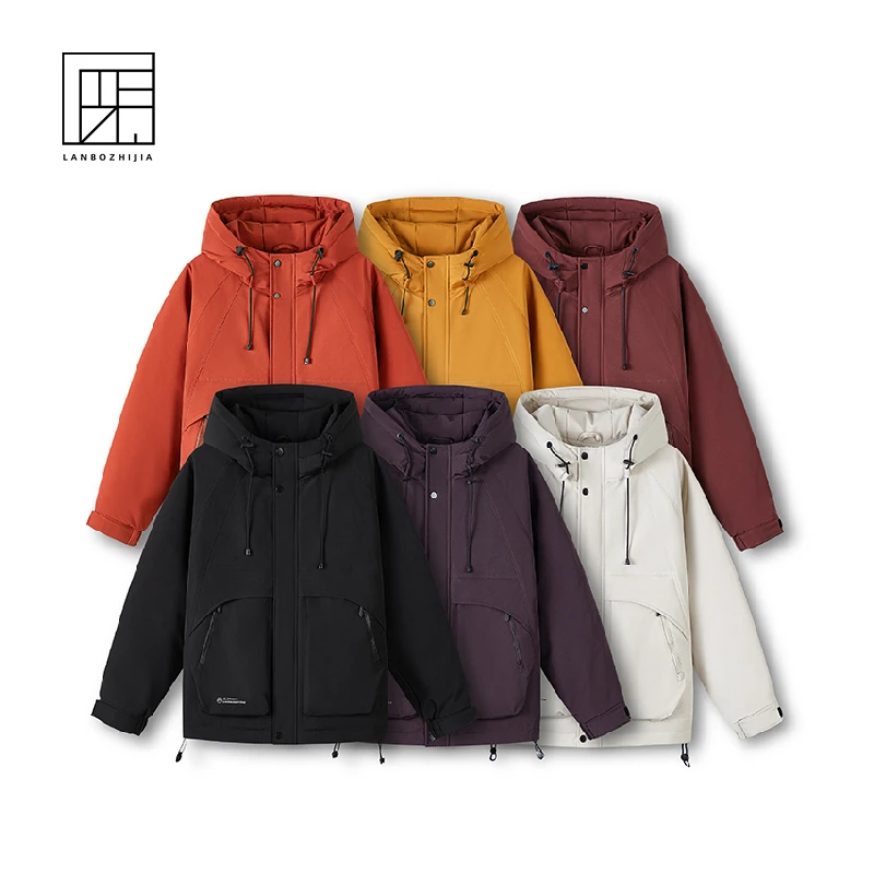 2025秋冬新款百搭休闲宽松情侣彩色连帽青春潮流夹克棉服