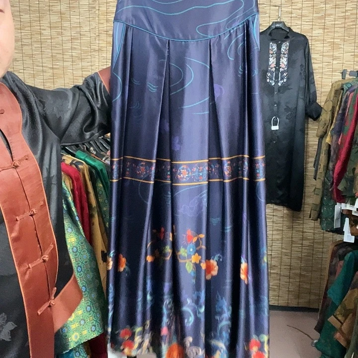 ****百褶裙香云纱半身裙M