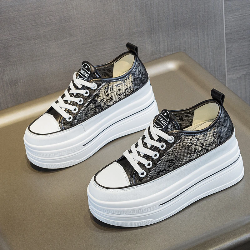 内增高小白鞋女2025夏季新款厚底网鞋百搭舒服透气松糕运动休闲鞋