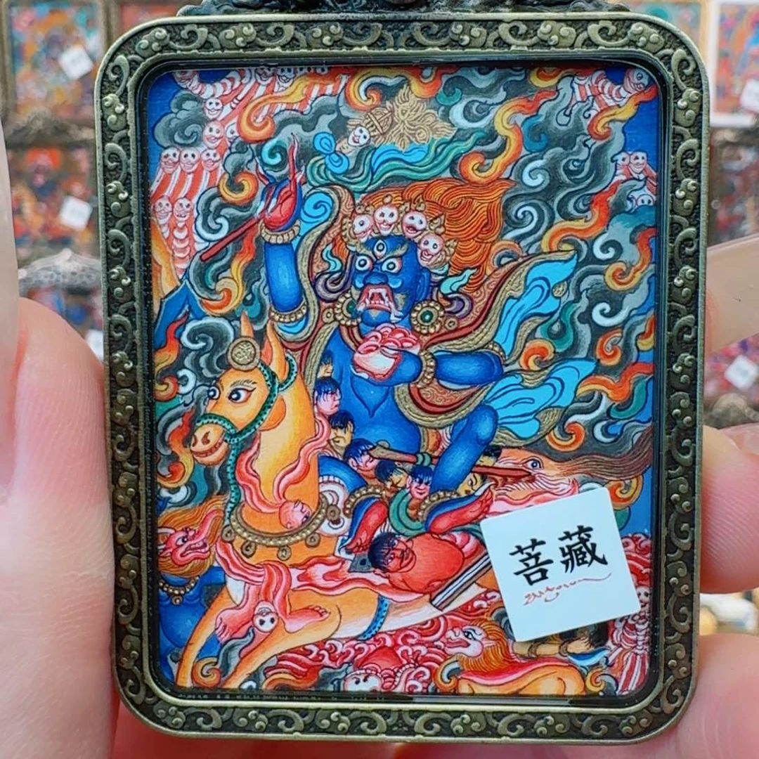 吊坠吉祥天母 尕藏 热贡