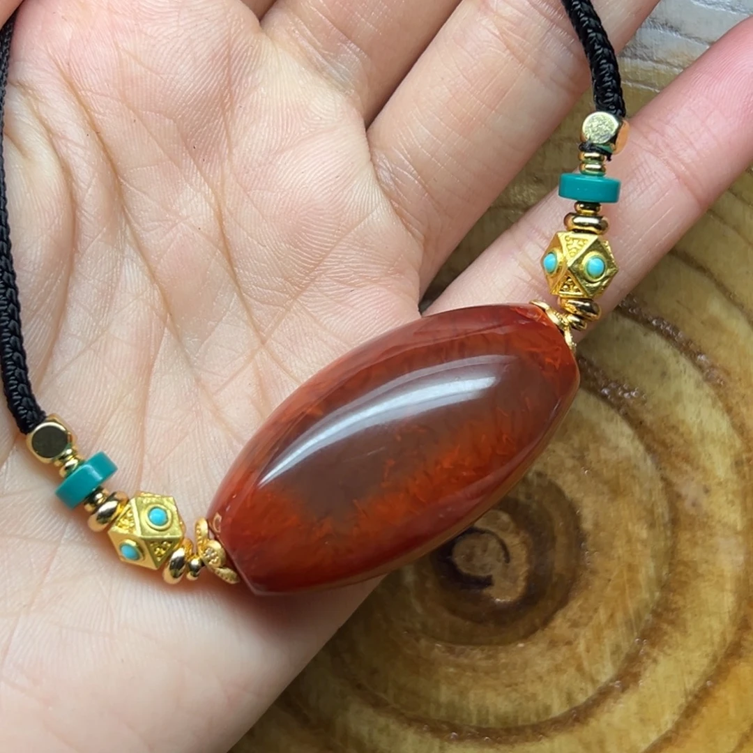 南红玛瑙银S925镶嵌配饰