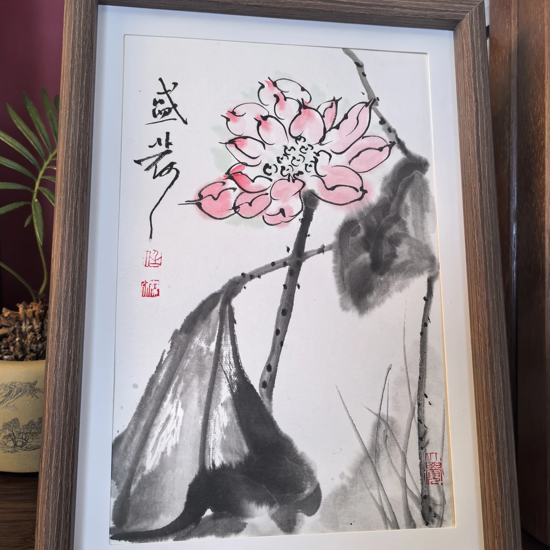 【盛荷】春有百花 夏有荷纯手绘国画