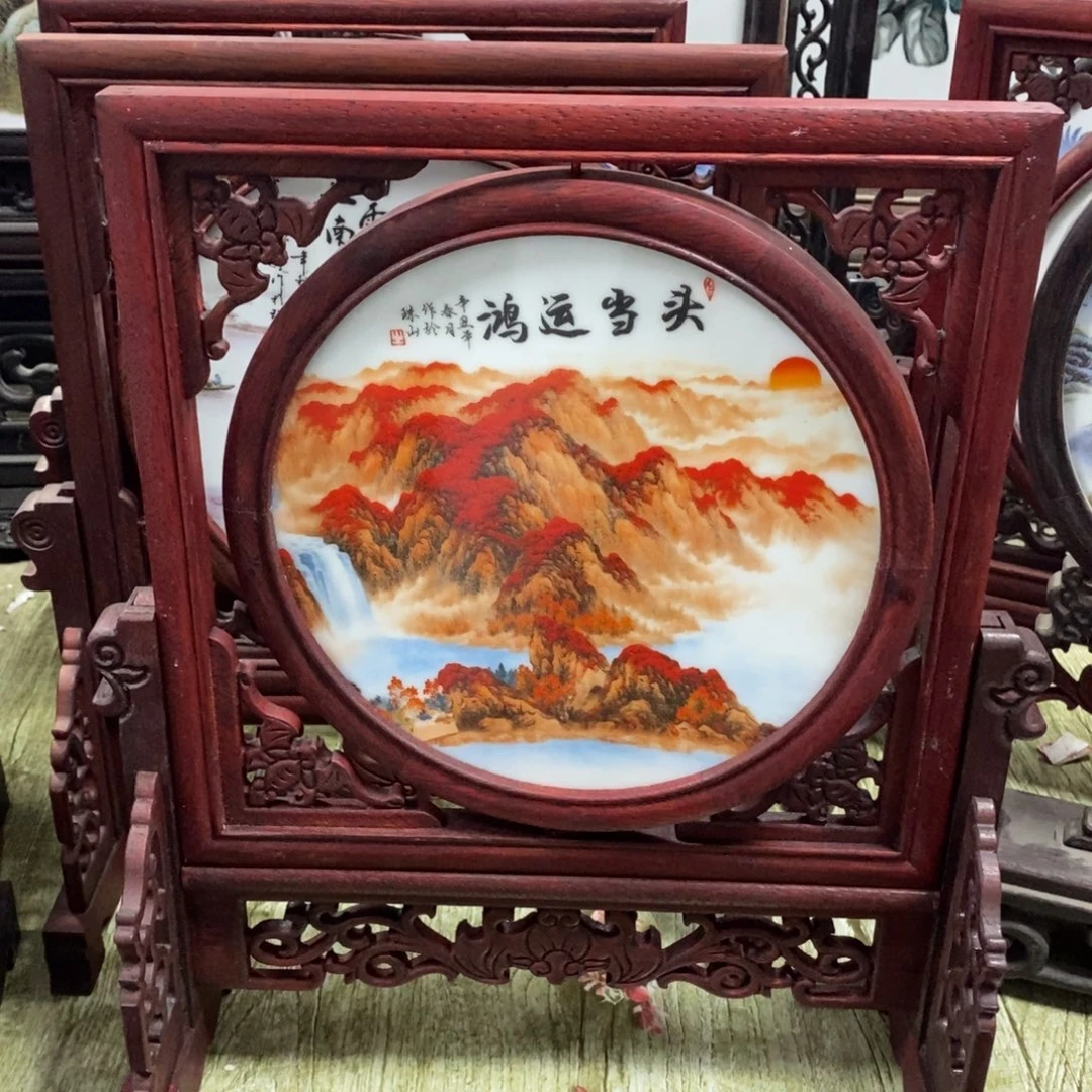 瓷35*30 景德镇瓷板画柴窑烧制