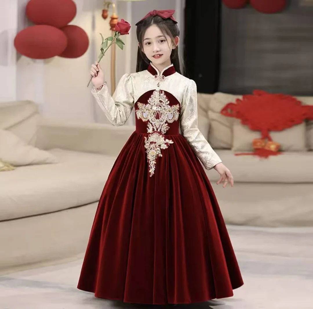 【锦绣年华】加裙撑礼服公主风女礼服连衣裙长袖公主裙走秀女孩