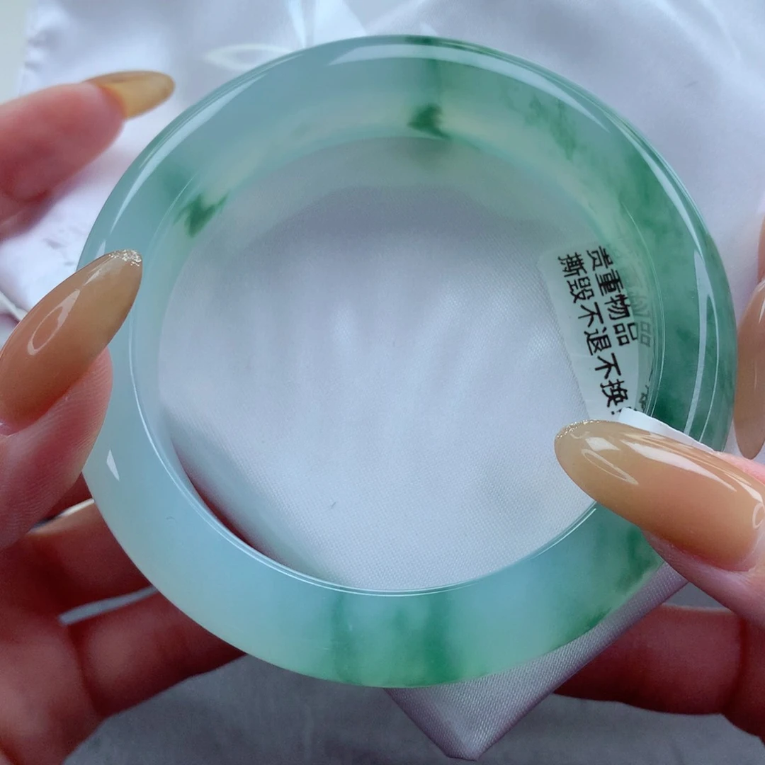 未镶嵌手镯翡翠9915繁花似锦 大版型 用料足 无瑕疵
