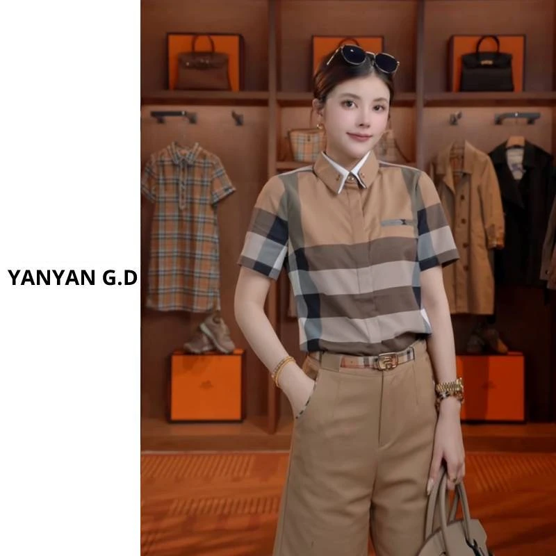 YAN-新款百搭经典格纹衬衫122582