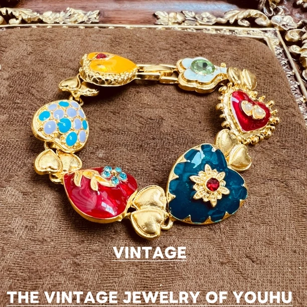 铜合金项链 【爱心雕花】018 复古宫廷风简约手链