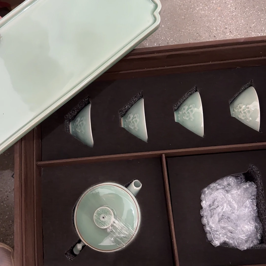 龙泉云间青瓷小米茶器