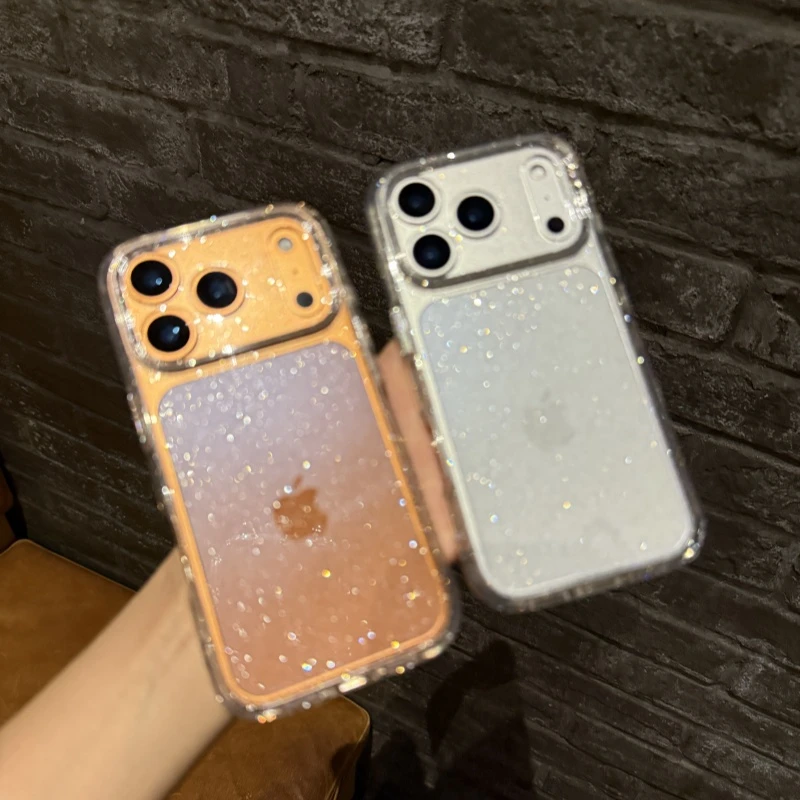 氛围感闪粉适用苹果17promax手机壳iPhone16pro高级感防摔保护套
