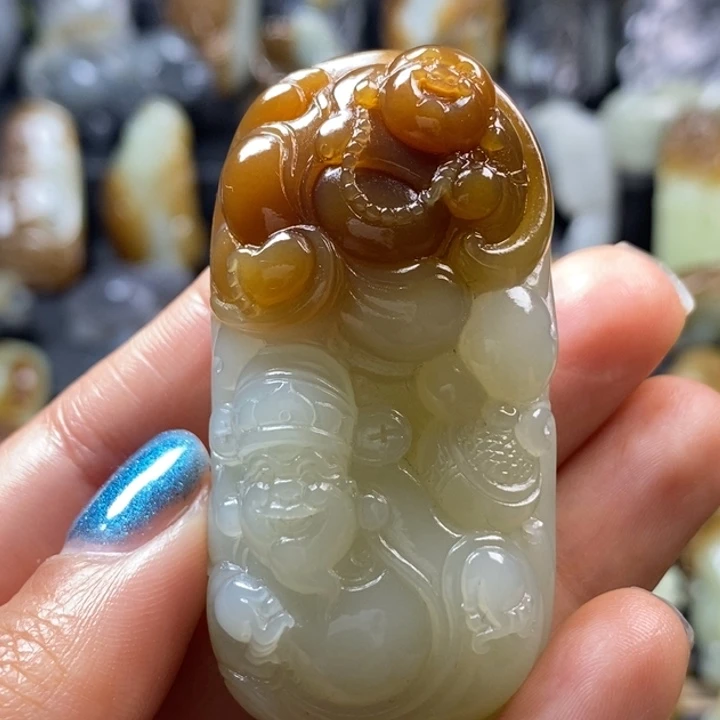 和田玉未镶嵌挂件