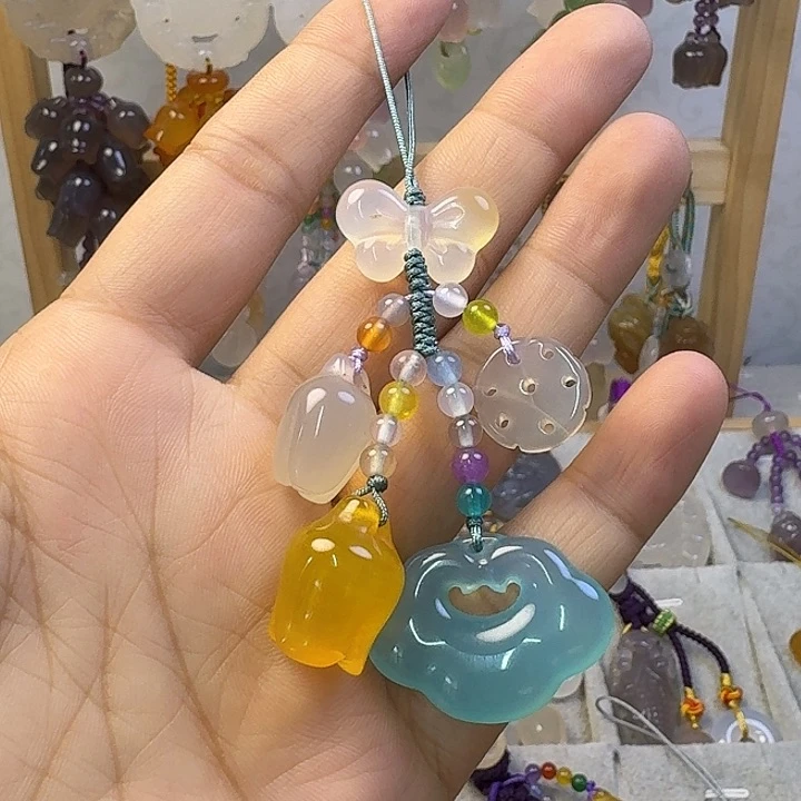 手机挂件福利款，彩色款，蓝色平安锁