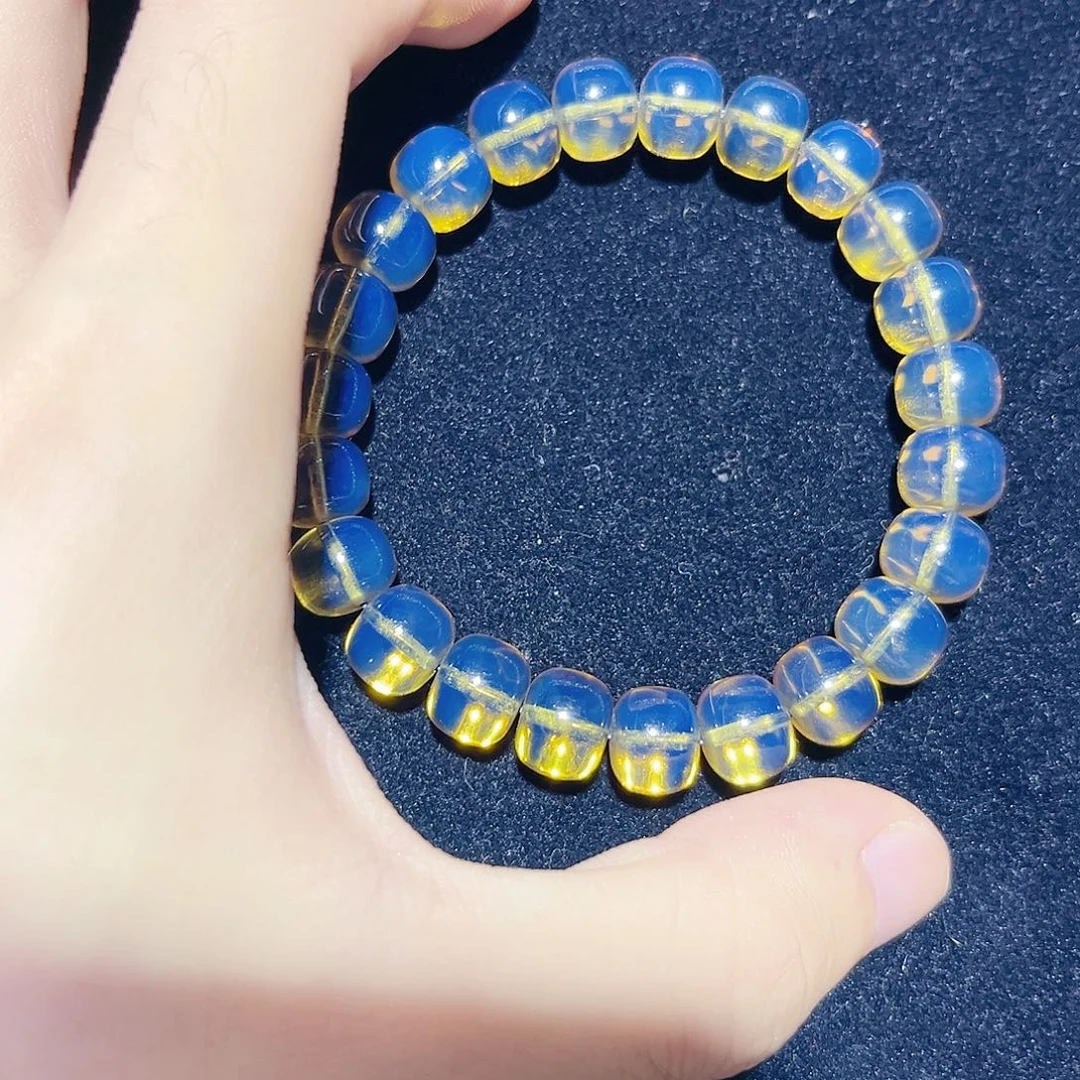 蓝珀未镶嵌珠宝奇石10mm墨西哥蓝珀老型手串