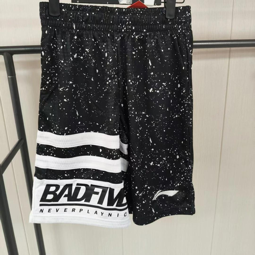 《B品以直播展示为主》李宁短裤运动休闲透气嘻哈风短裤AAPL076