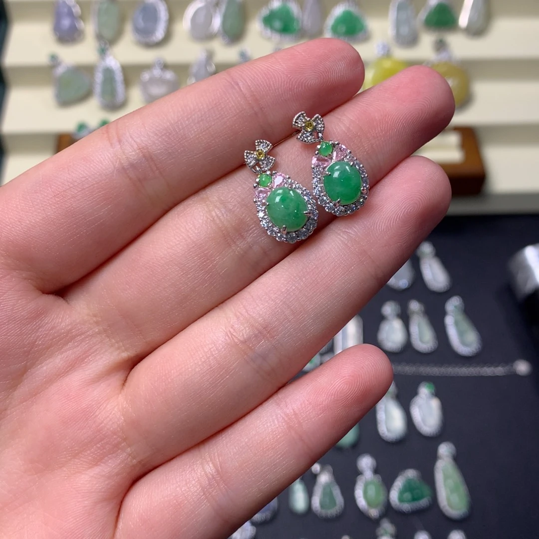 翡翠银S925镶嵌颈饰