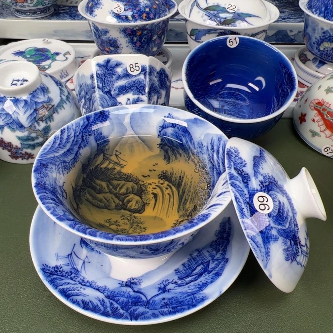 陶瓷景德镇纯手工纯手绘茶具木木66