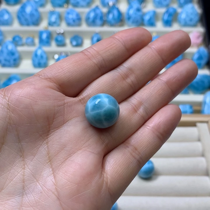 针钠钙石（海纹石）未镶嵌珠宝半成品燕*偏