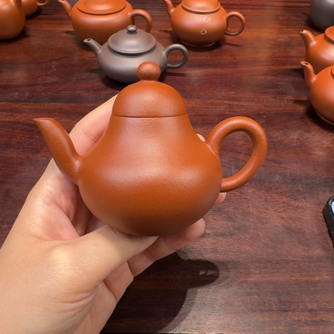 紫砂茶壶小煤窑朱泥思亭壶