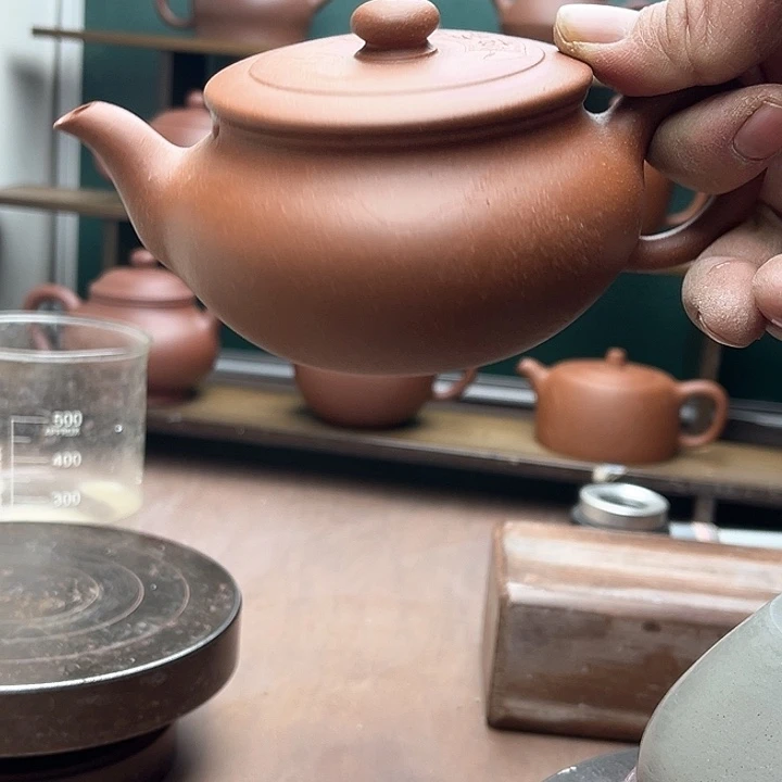 紫砂茶壶汉扁壶原矿无添加容量容量230