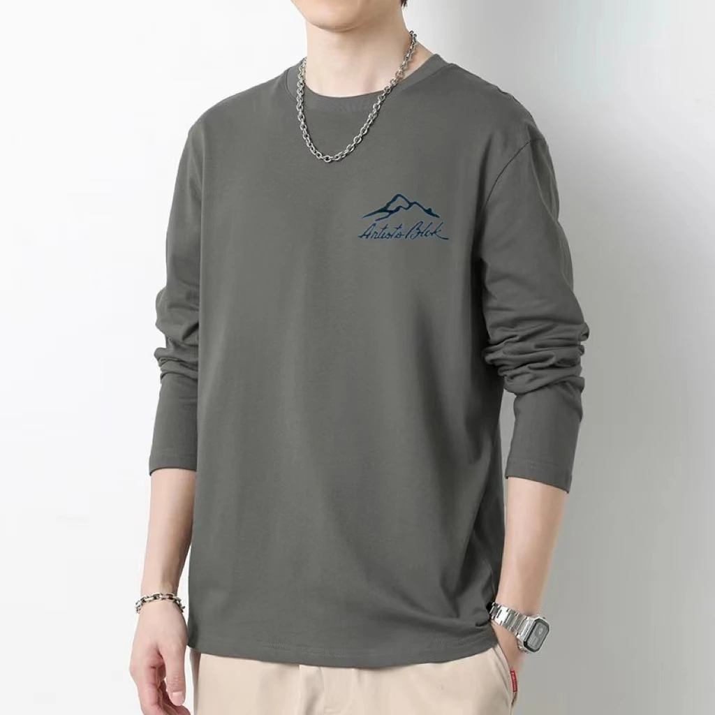 基础大众时尚简约百搭男女同款休闲圆领纯棉长袖