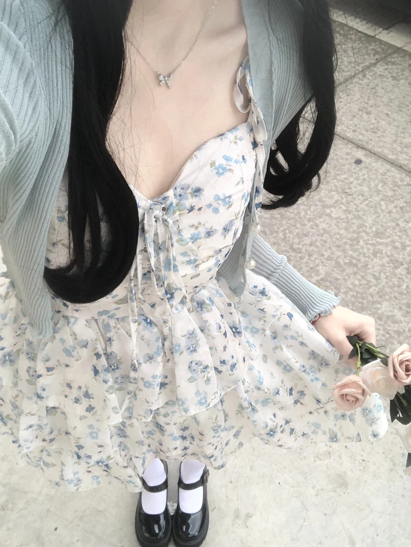 【961-970】夏季碎花气质显瘦连衣裙