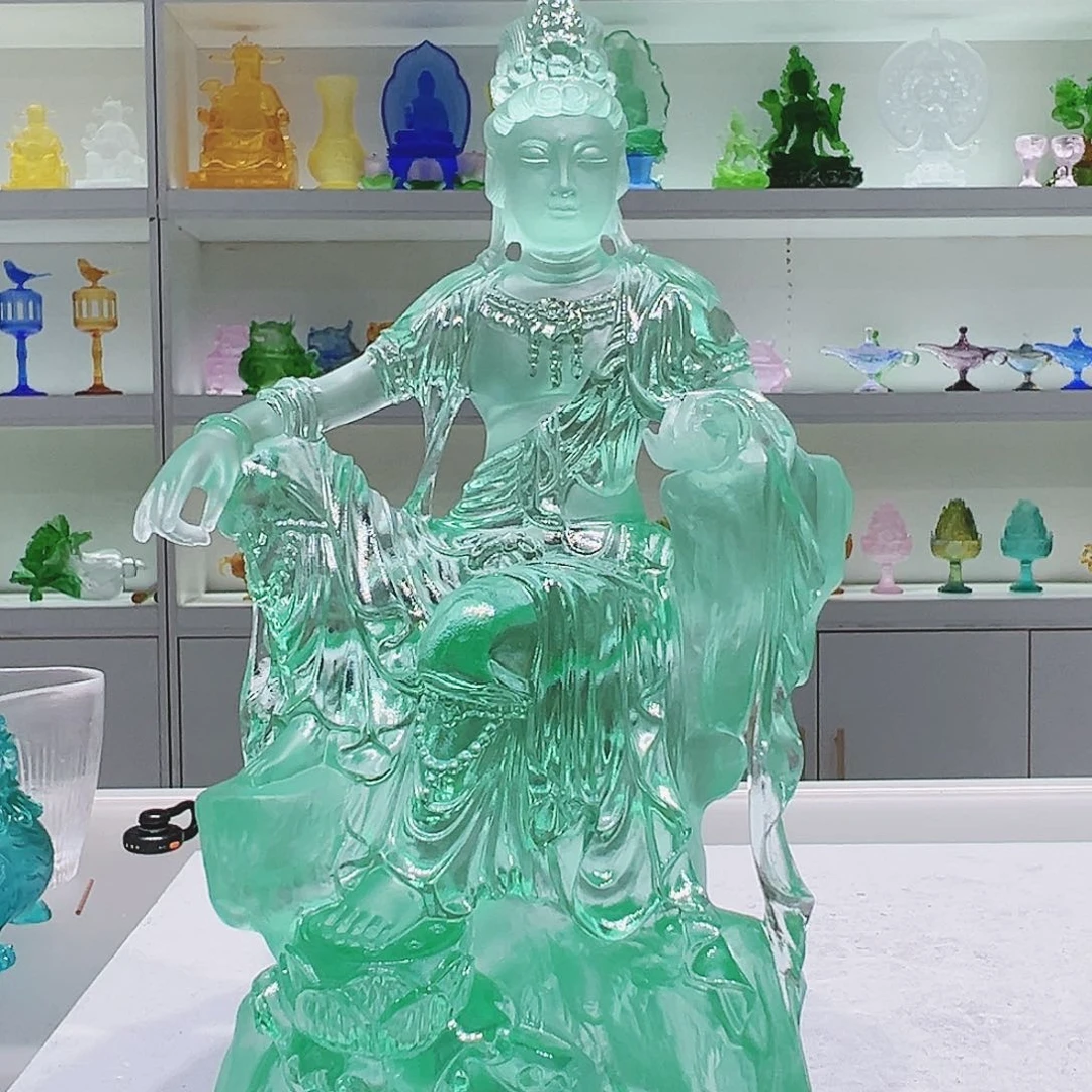 【闪购商品】手工艺品琉璃百**毅观自在 27cm