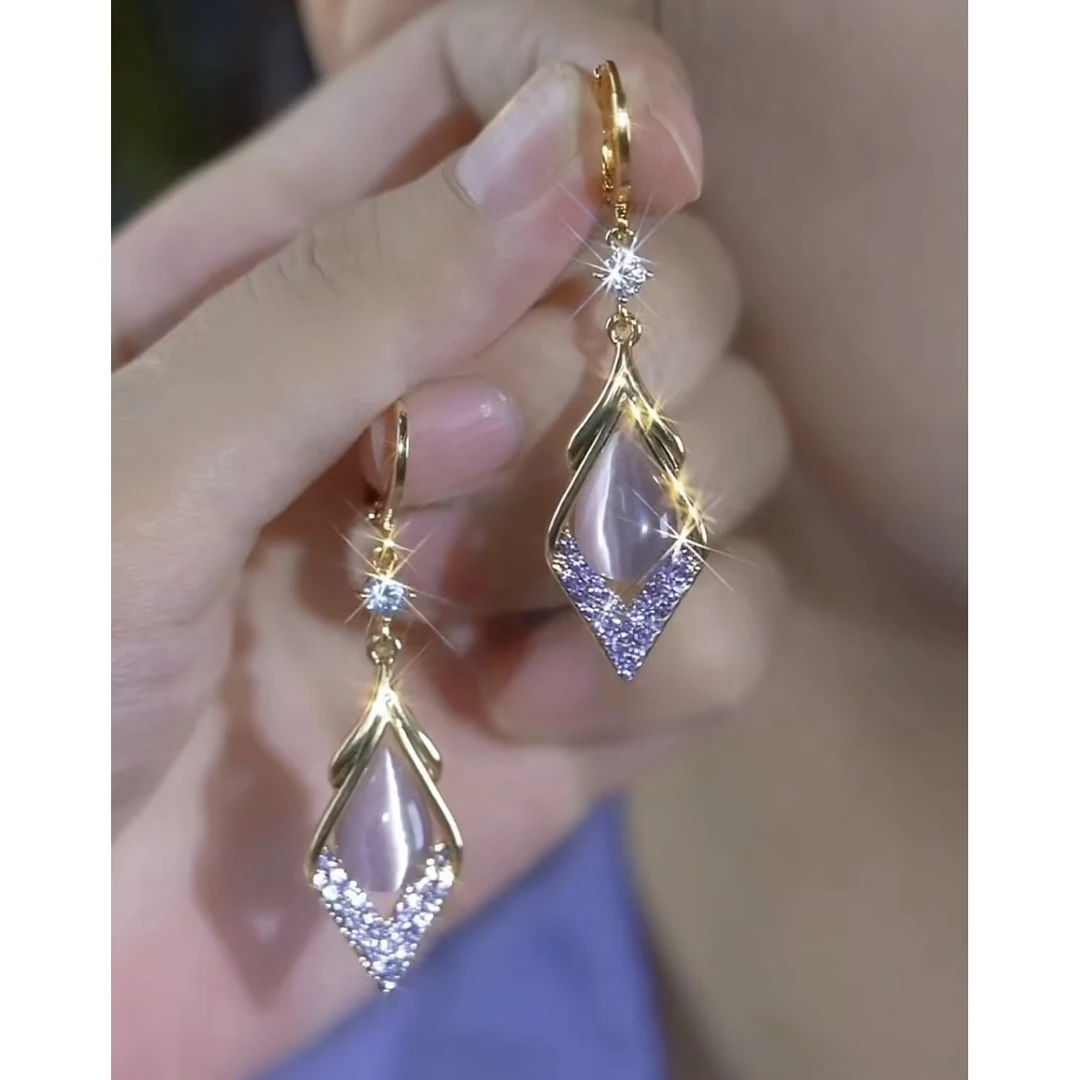 铜合金耳饰 新款轻奢【气质佳人】简约大方时尚百搭耳环0360