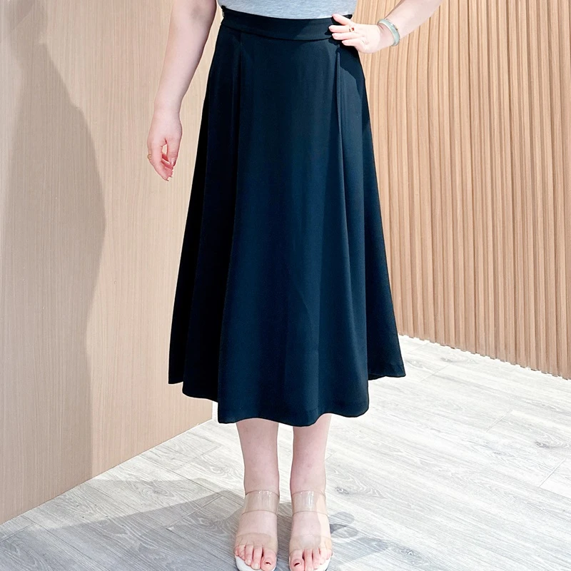 【现货仅半裙】梅姐新款百搭显瘦A字高腰大码半身裙MJ9246