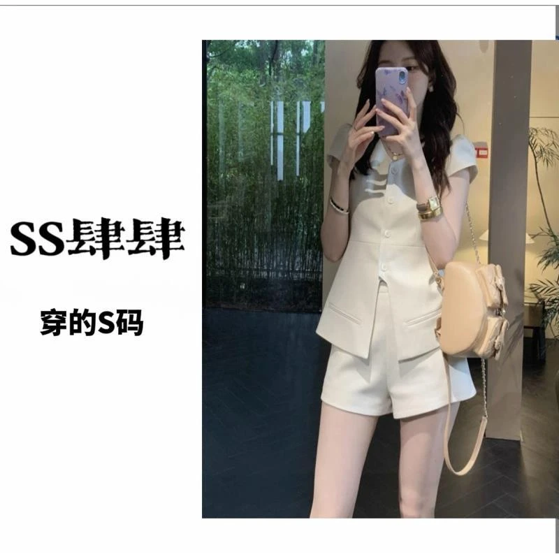 肆肆专属【两件套上衣+裤子】休闲风韩系风时尚套装套装短裤小香风