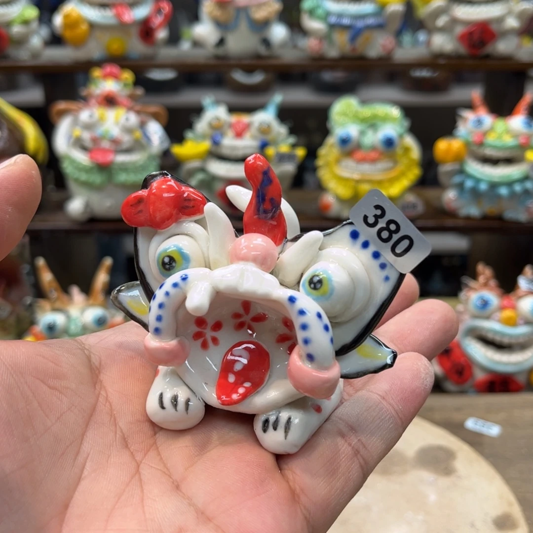 摆件纯手工抽象陶瓷摆件微瑕380