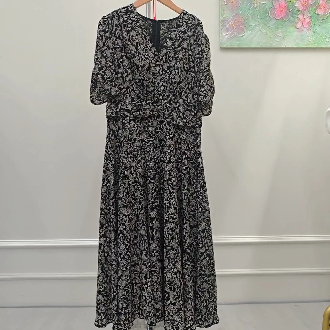 2025春夏蕾丝碎花显瘦气质时尚女士碎花连衣裙（SBC2AL9035）