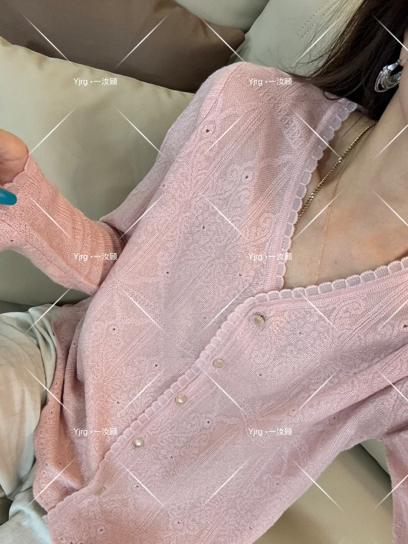 Yrg 纯色开衫针织女25937