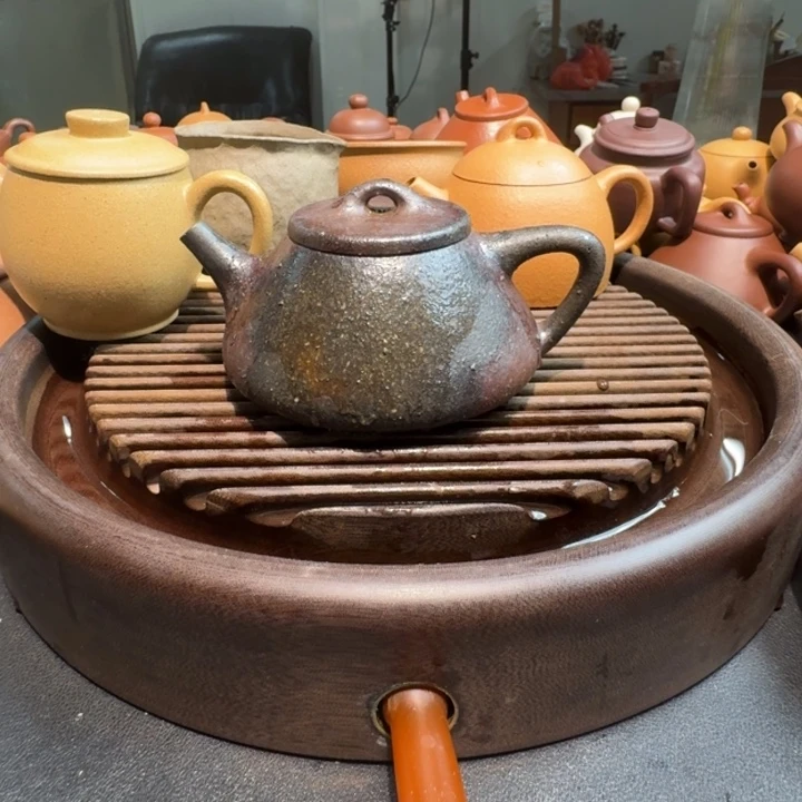 茶壶紫砂紫豆砂无添加柴烧250cc