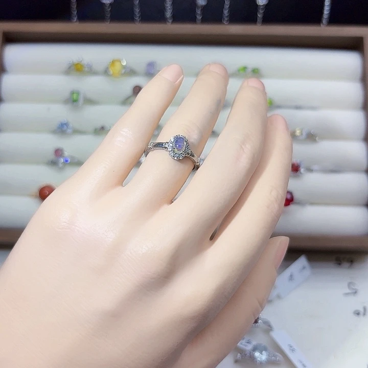 欧泊银S925镶嵌戒指