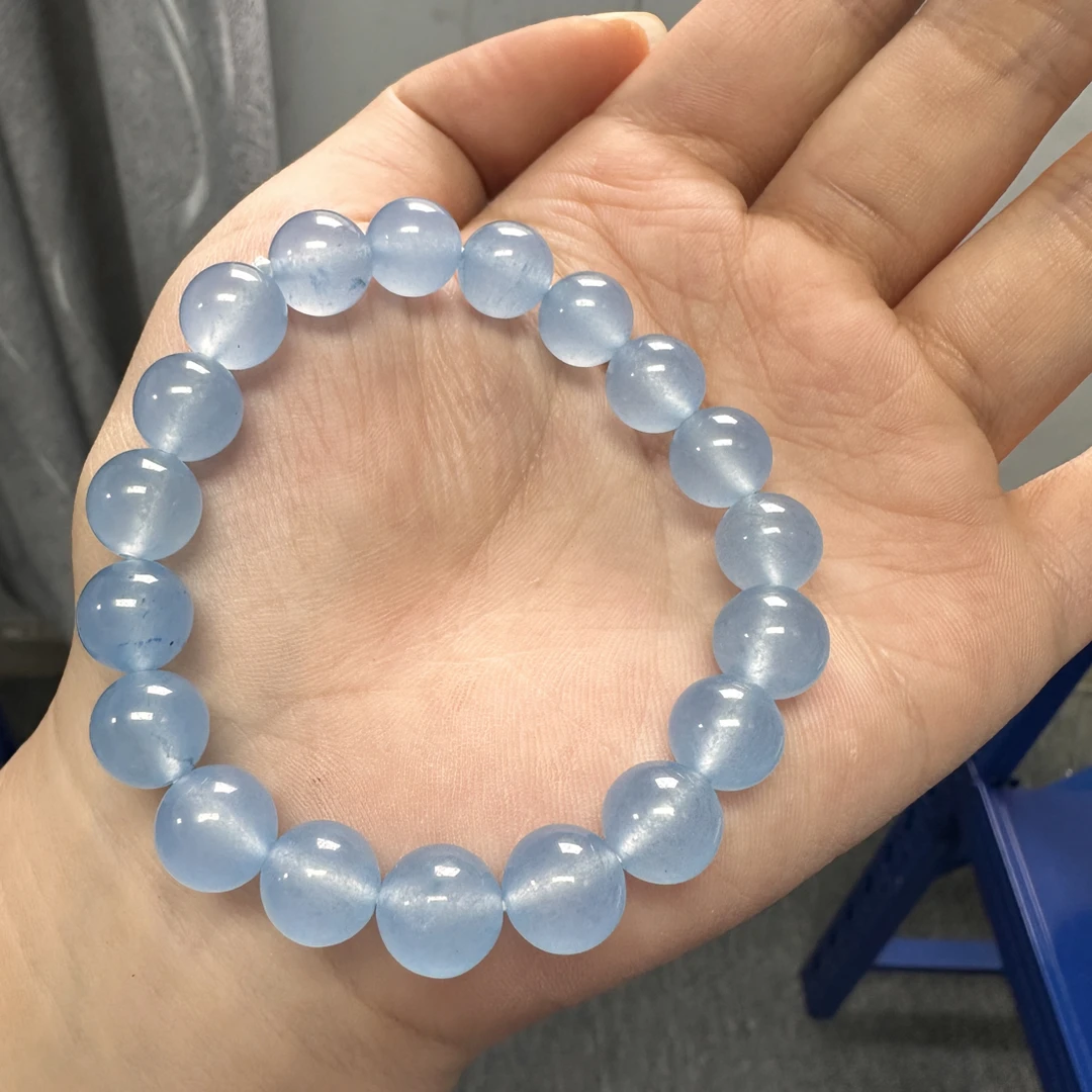 小帅的珠宝仓—圣玛利亚蓝宝卡10毫米手串（深色）