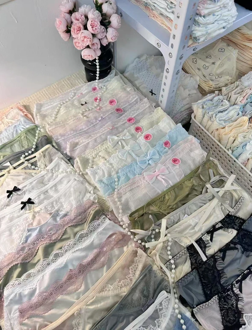 【柔雅301-400】8-10条组合装女士内裤蕾丝纯欲少女甜辣时尚透气