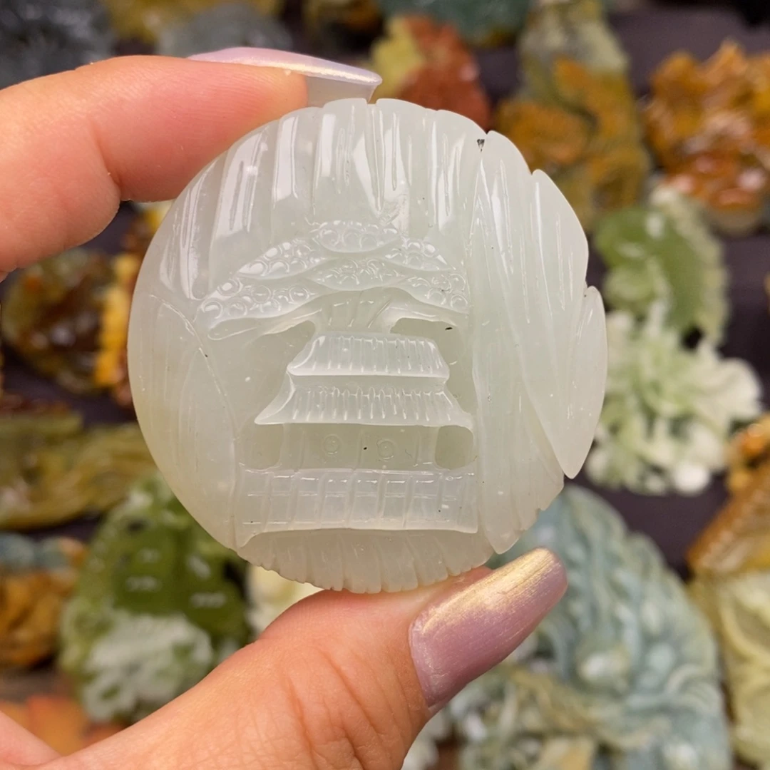 蛇纹石玉未镶嵌吊坠(不含链)