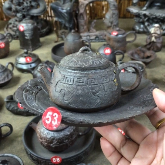 窑魁全手捏柴烧茶器