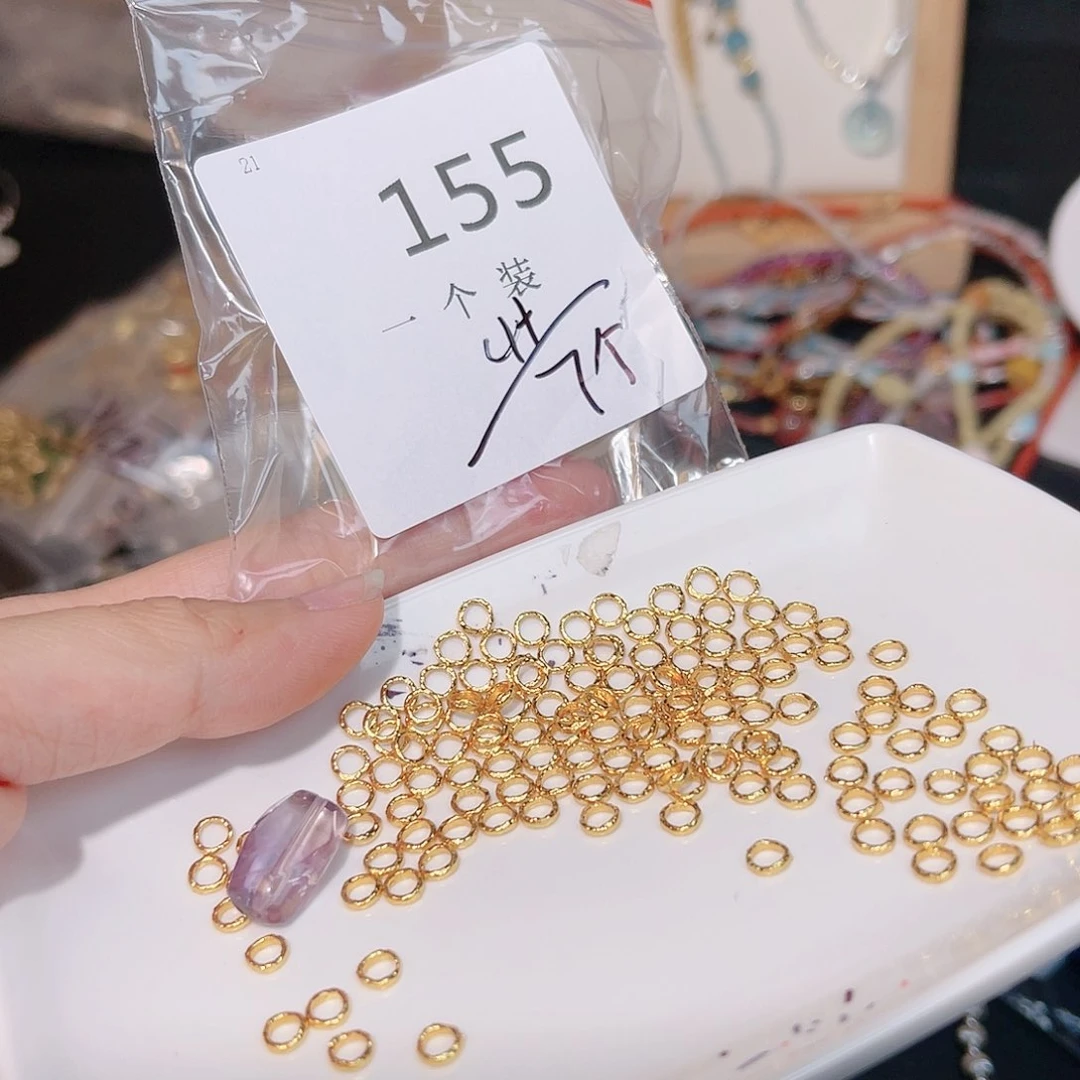紫晶珠宝半成品银S925镀金镶嵌155