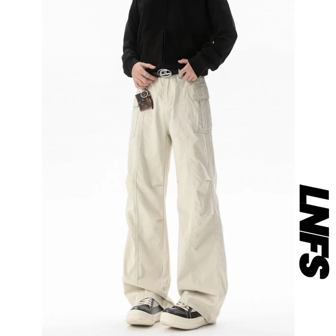 LNFS CREW新款美式复古水洗Cleanfit工装裤直筒宽松街头休闲裤