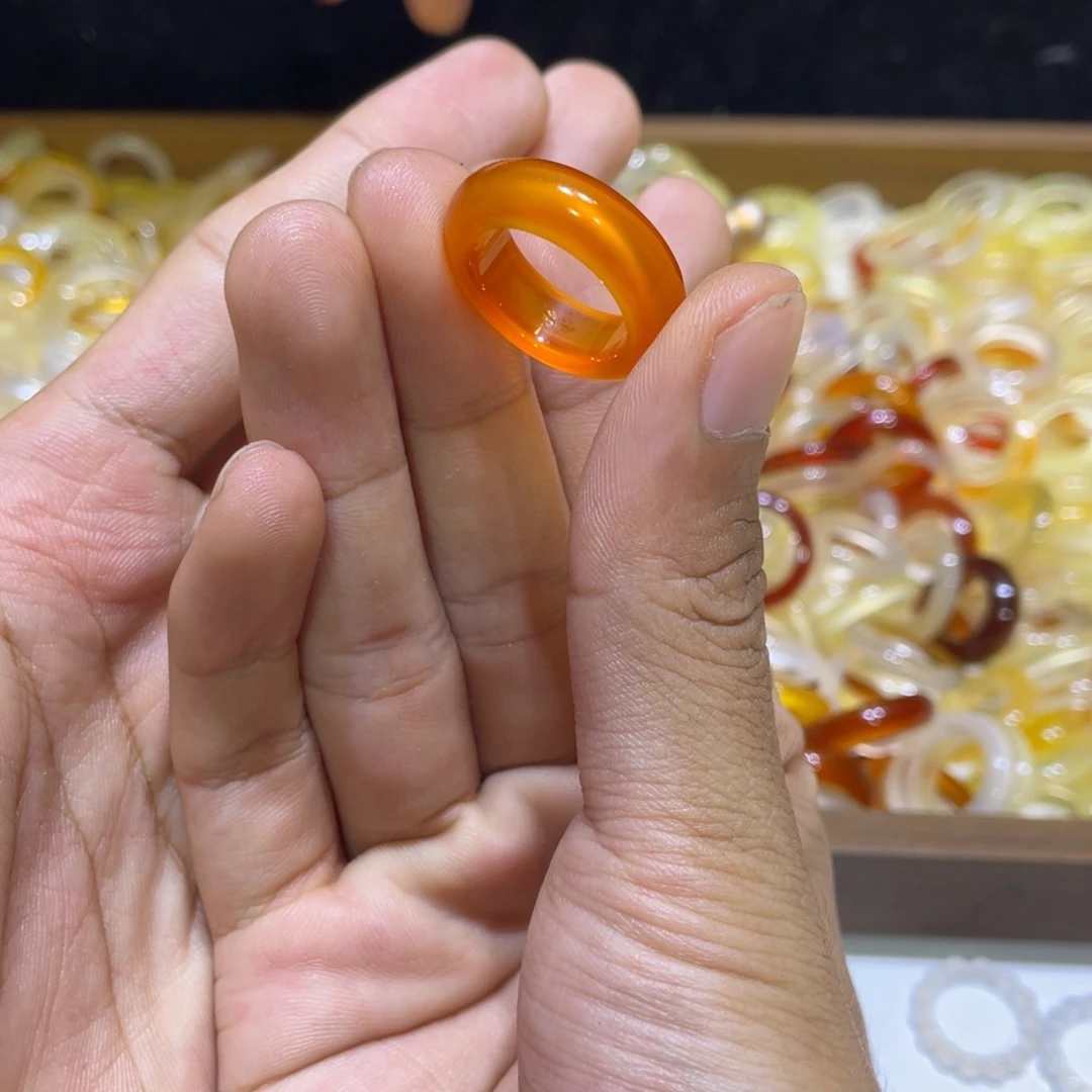 玛瑙/玉髓未镶嵌戒指34号港12
